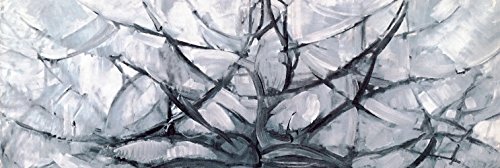 1art1 Piet Mondrian Poster Der Graue Baum, 1912 Bilder Leinwand-Bild Auf Keilrahmen | XXL-Wandbild Poster Kunstdruck Als Leinwandbild 120x40 cm von 1art1