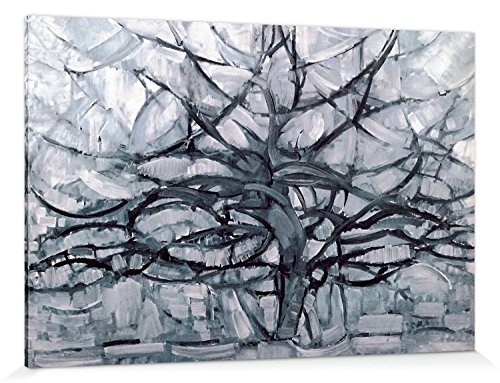 1art1 Piet Mondrian Poster Der Graue Baum, 1912 Bilder Leinwand-Bild Auf Keilrahmen | XXL-Wandbild Poster Kunstdruck Als Leinwandbild 180x120 cm von 1art1