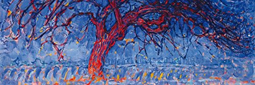 1art1 Piet Mondrian Poster Der Rote Baum, 1908-10 Bilder Leinwand-Bild Auf Keilrahmen | XXL-Wandbild Poster Kunstdruck Als Leinwandbild 150x50 cm von 1art1