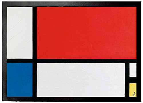 1art1 Piet Mondrian Komposition II In Rot, Blau, Gelb, 1930 Fußmatte Dekomatte Innenbereich | Design Türmatte 70x50 cm von 1art1