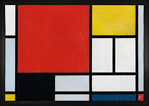 1art1 Piet Mondrian Komposition Mit Großer Roter Fläche, 1921 Fußmatte Dekomatte Innenbereich | Design Türmatte 70x50 cm von 1art1