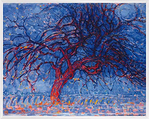 1art1 Piet Mondrian Poster Kunstdruck Bild und Kunststoff-Rahmen - Der Rote Baum, 1908-10 (50 x 40cm) von 1art1