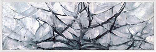 1art1 Piet Mondrian Poster Kunstdruck Bild und Kunststoff-Rahmen - Der Graue Baum, 1912 (91 x 30cm) von 1art1