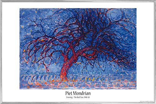 1art1 Piet Mondrian Poster Plakat | Bild und Kunststoff-Rahmen - Der Rote Baum, 1908-10 (91 x 61cm) von 1art1