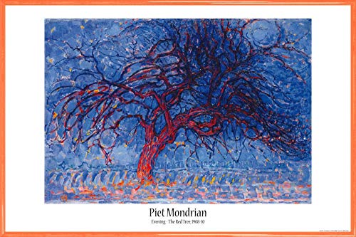 1art1 Piet Mondrian Poster Plakat | Bild und Kunststoff-Rahmen - Der Rote Baum, 1908-10 (91 x 61cm) von 1art1