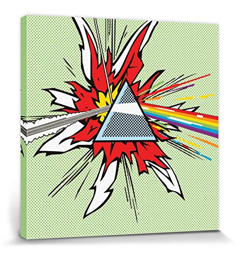 1art1 Pink Floyd Poster Dark Side of The Moon - Pop Art Bilder Leinwand-Bild Auf Keilrahmen | XXL-Wandbild Poster Kunstdruck Als Leinwandbild 40x40 cm von 1art1