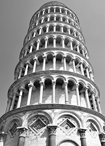 1art1 Pisa Der Schiefe Turm S/W, 2-Teilig Fototapete Poster-Tapete 250x180 cm von 1art1