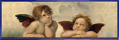 1art1 Raphael Poster Kunstdruck Bild und Kunststoff-Rahmen - Raffaels Engel (Detail) (91 x 30cm) von 1art1