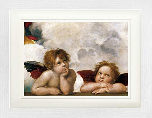 1art1 Raphael Poster Raffaels Engel (Detail) Gerahmtes Bild Mit Edlem Passepartout | Wand-Bilder | Im Bilderrahmen 40x30 cm von 1art1