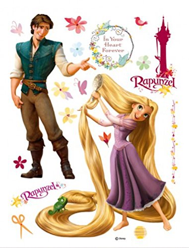 Rapunzel Rapunzel Und Flynn Forever Wand-Tattoo | Deko Wandaufkleber für Wohnzimmer Kinderzimmer Küche Bad Flur | Wandsticker für Tür Wand Möbel/Schrank 85x65 cm von 1art1