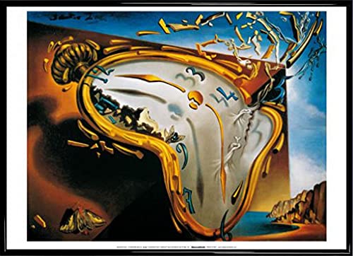 1art1 Salvador Dali Poster Kunstdruck Bild und Kunststoff-Rahmen - Die Weichen Uhren (70 x 50cm) von 1art1