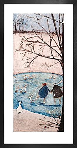 1art1 Sam Toft Poster Kunstdruck Bild und MDF-Rahmen - Die Vier Jahreszeiten, Winter (100 x 50cm) von 1art1