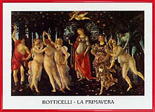 1art1 Sandro Botticelli Poster Kunstdruck Bild und Kunststoff-Rahmen - Primavera (70 x 50cm) von 1art1