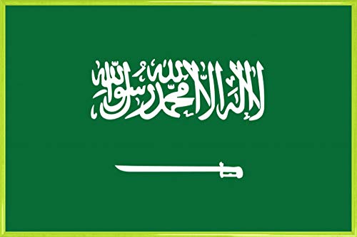 1art1 Saudi-Arabien Poster Plakat | Bild und Kunststoff-Rahmen - Flaggen Der Welt (91 x 61cm) von 1art1