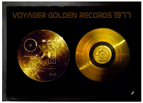 1art1 Schallplatten Klänge Der Erde, Voyager Golden Records Fußmatte Dekomatte Innenbereich | Design Türmatte 70x50 cm von 1art1