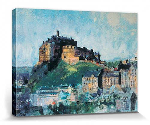 1art1 Schlösser & Burgen Poster Edinburgh Castle Midday, Colin Ruffell Bilder Leinwand-Bild Auf Keilrahmen | XXL-Wandbild Poster Kunstdruck Als Leinwandbild 40x30 cm von 1art1