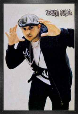 1art1 Sean Paul Poster Plakat | Bild und MDF-Rahmen - Get Busy (91 x 61cm) von 1art1