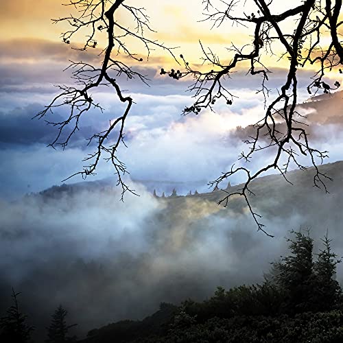 1art1 Sonnenaufgänge Poster Über den Wolken Bilder Leinwand-Bild Auf Keilrahmen | XXL-Wandbild Poster Kunstdruck Als Leinwandbild 70x70 cm von 1art1