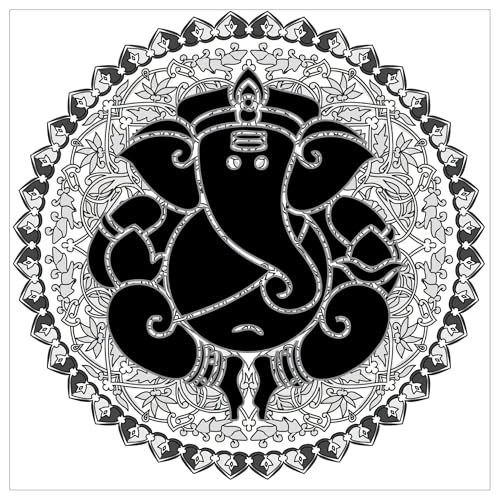 1art1 Spiritualität Ganesha, Der Elefantengott Poster-Sticker Tattoo Aufkleber 9x9 cm von 1art1