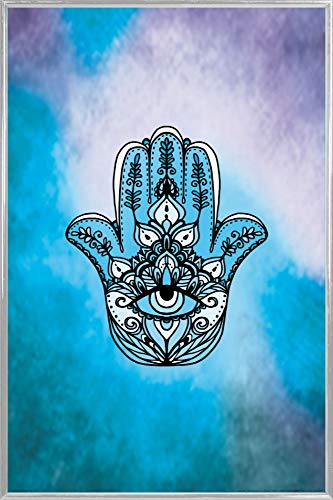 1art1 Spiritualität Poster Plakat | Bild und Kunststoff-Rahmen - Hamsa, Die Hand Der Fatima, Schutz Vor Dem Bösen (91 x 61cm) von 1art1