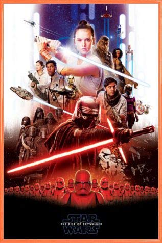 1art1 Star Wars Poster Plakat | Bild und Kunststoff-Rahmen - Episode IX Der Aufstieg Skywalkers Epic (91 x 61cm) von 1art1