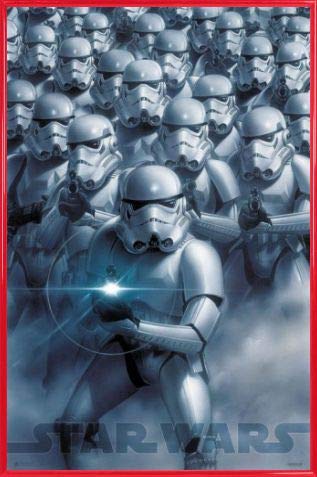 1art1 Star Wars Poster Plakat | Bild und Kunststoff-Rahmen - Stormtroopers, Imperiale Armee (91 x 61cm) von 1art1