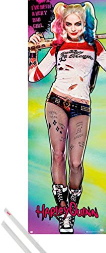 Suicide Squad Plakat | Bild (158x53 cm) Daddy's Lil Monster + EIN Paar Posterleisten, Transparent von 1art1