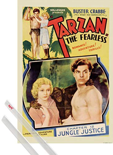 1art1 Tarzan Plakat | Bild (91x61 cm) Der Furchtlose, 1933 + EIN Paar Posterleisten, Transparent von 1art1