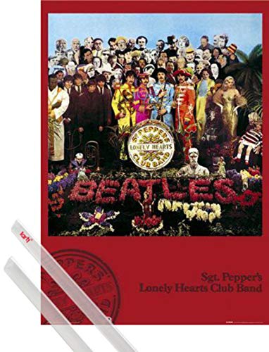 1art1 The Beatles Plakat | Bild (91x61 cm) SGT Pepper + EIN Paar Posterleisten, Transparent von 1art1