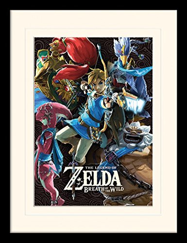 1art1 The Legend of Zelda Poster Breath of The Wild, Divine Beasts Collage Gerahmtes Bild Mit Edlem Passepartout | Wand-Bilder | Im Bilderrahmen 40x30 cm von 1art1