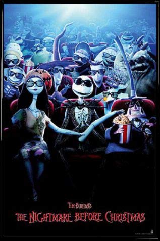 1art1 The Nightmare Before Christmas Poster Plakat | Bild und Kunststoff-Rahmen - Tim Burton (91 x 61cm) von 1art1