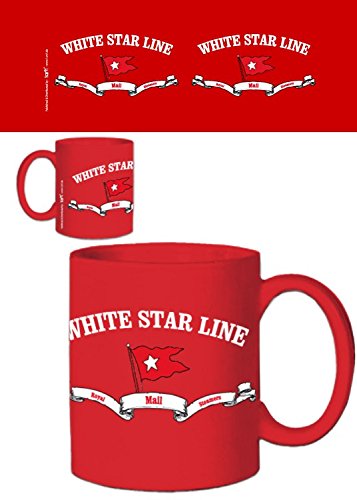 1art1 Titanic, White Star Line Banner Foto-Tasse Kaffeetasse (9x8 cm) + 1x Überraschungs-Sticker von 1art1