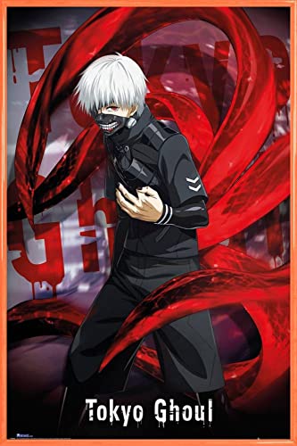 1art1 Tokyo Ghoul Poster Plakat | Bild und Kunststoff-Rahmen - Ken Kaneki (91 x 61cm) von 1art1