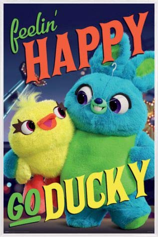 1art1 Toy Story Poster Plakat | Bild und Kunststoff-Rahmen - 4, Happy-go-Ducky (91 x 61cm) von 1art1