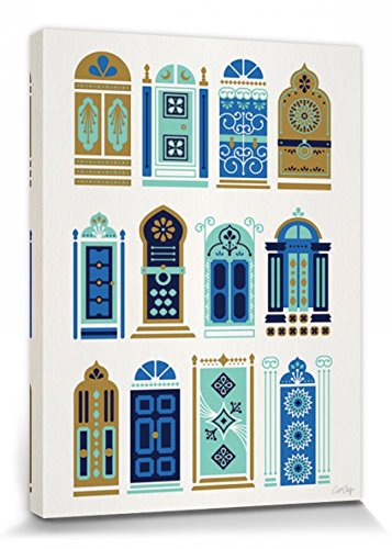 1art1 Türen Poster Moroccan Doors, Cat Coquillette Bilder Leinwand-Bild Auf Keilrahmen | XXL-Wandbild Poster Kunstdruck Als Leinwandbild 40x30 cm von 1art1