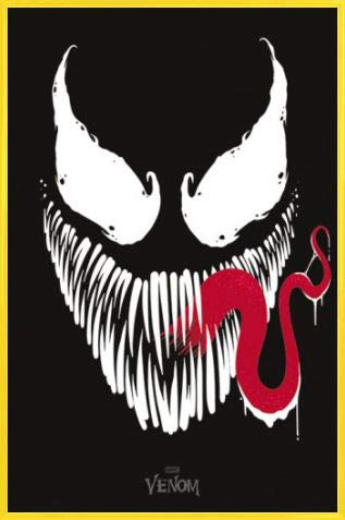 1art1 Venom Poster Plakat | Bild und Kunststoff-Rahmen - Face (91 x 61cm) von 1art1