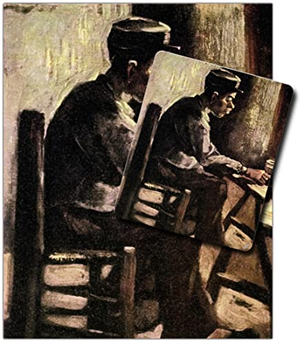1art1 Vincent Van Gogh, Bauer Am Tisch, 1885 1 Kunstdruck Bild (50x40 cm) + 1 Mauspad (23x19 cm) Geschenkset von 1art1