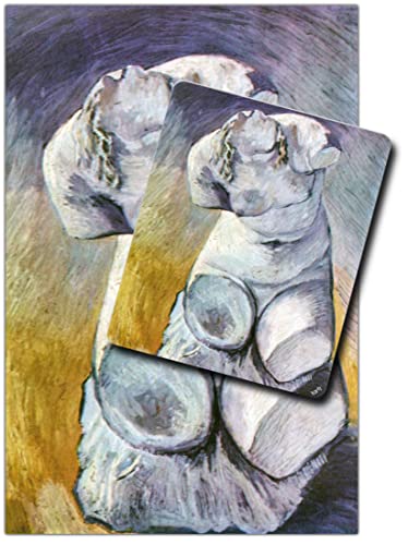 1art1 Vincent Van Gogh, Gips-Statuette Eines Torsos, 1887 1 Kunstdruck Bild (120x80 cm) + 1 Mauspad (23x19 cm) Geschenkset von 1art1