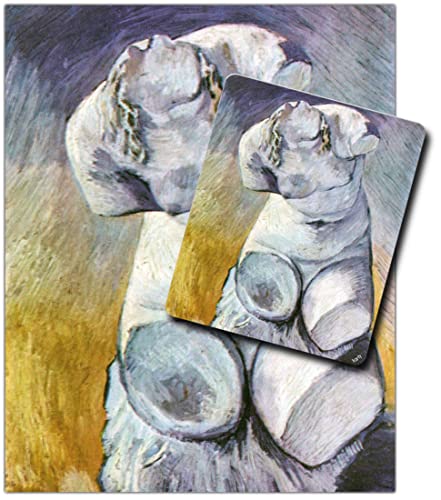 1art1 Vincent Van Gogh, Gips-Statuette Eines Torsos, 1887 1 Kunstdruck Bild (50x40 cm) + 1 Mauspad (23x19 cm) Geschenkset von 1art1