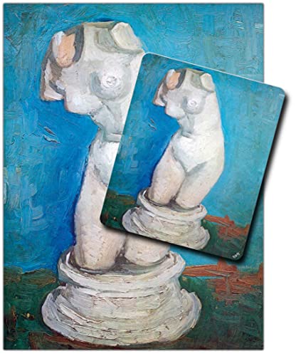1art1 Vincent Van Gogh, Gips-Statuette Eines Weiblichen Torsos, 1887 1 Kunstdruck Bild (80x60 cm) + 1 Mauspad (23x19 cm) Geschenkset von 1art1