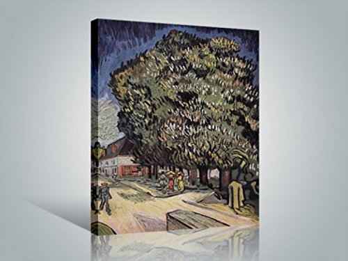 1art1 Vincent Van Gogh Poster Blühende Kastanienbäume, 1890 Bilder Leinwand-Bild Auf Keilrahmen | XXL-Wandbild Poster Kunstdruck Als Leinwandbild 80x60 cm von 1art1