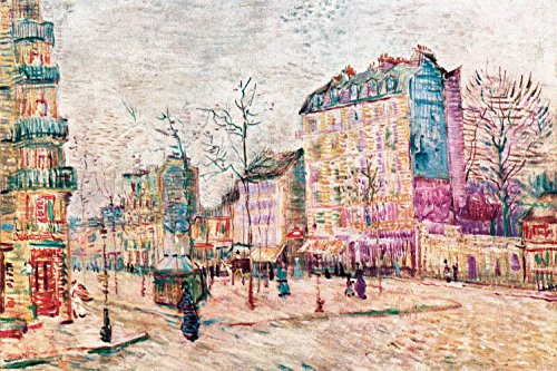 1art1 Vincent Van Gogh Poster Boulevard De Clichy, 1887 Bilder Leinwand-Bild Auf Keilrahmen | XXL-Wandbild Poster Kunstdruck Als Leinwandbild 120x80 cm von 1art1
