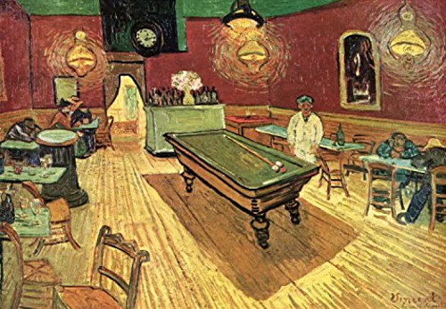1art1 Vincent Van Gogh Das Nachtcafé An Der Place Lamartine In Arles, 1888, 3-Teilig Selbstklebende Fototapete Poster-Tapete 360x250 cm von 1art1