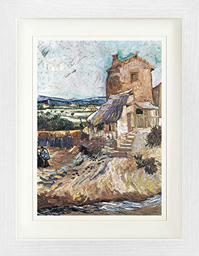 1art1 Vincent Van Gogh Poster Die Alte Mühle, 1888 Gerahmtes Bild Mit Edlem Passepartout | Wand-Bilder | Im Bilderrahmen 40x30 cm von 1art1