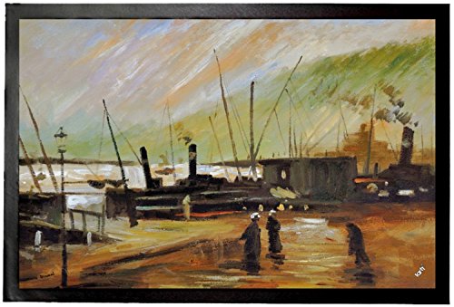 1art1 Vincent Van Gogh Die De Ruijterkade In Amsterdam, 1885 Fußmatte Dekomatte Innenbereich | Design Türmatte 60x40 cm von 1art1