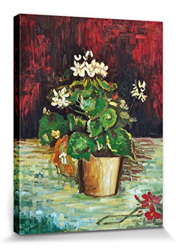 1art1 Vincent Van Gogh Poster Geranie In Einem Blumentopf, 1886 Bilder Leinwand-Bild Auf Keilrahmen | XXL-Wandbild Poster Kunstdruck Als Leinwandbild 40x30 cm von 1art1