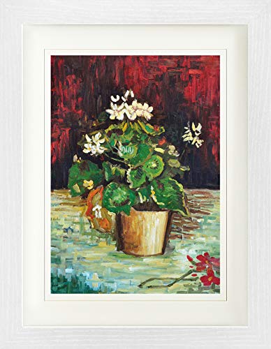 1art1 Vincent Van Gogh Poster Geranie In Einem Blumentopf, 1886 Gerahmtes Bild Mit Edlem Passepartout | Wand-Bilder | Im Bilderrahmen 40x30 cm von 1art1