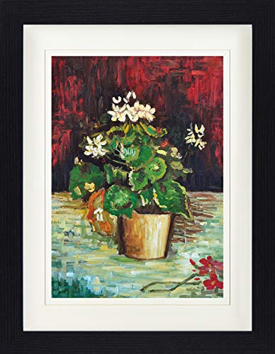 1art1 Vincent Van Gogh Poster Geranie In Einem Blumentopf, 1886 Gerahmtes Bild Mit Edlem Passepartout | Wand-Bilder | Im Bilderrahmen 40x30 cm von 1art1