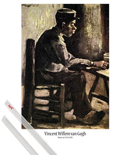 1art1 Vincent Van Gogh Plakat | Bild (91x61 cm) Bauer Am Tisch, 1885 + EIN Paar Posterleisten, Transparent von 1art1