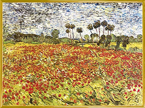 1art1 Vincent Van Gogh Poster Kunstdruck Bild und Kunststoff-Rahmen - Field of Poppies (80 x 60cm) von 1art1